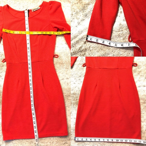 Mystic Red Dress with Ruched Shoulder detail SZ XS - Picture 8 of 8